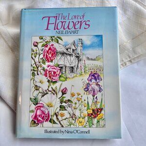 The Lore of Flowers Vintage Flower Book, VTG Home Accent Coffee Table Book Decor